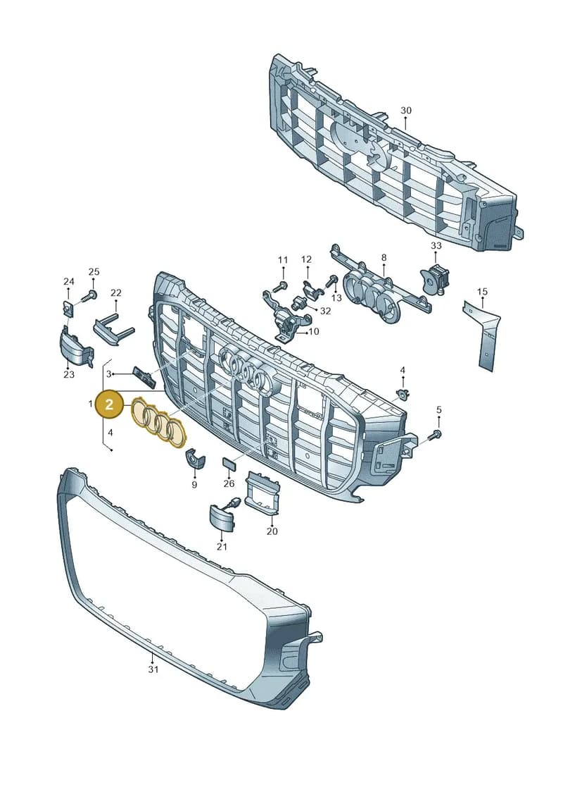 8MA853605A90A — Audi Q8 (2018-2025) diagram 429853040, position 2