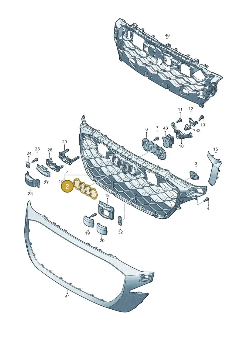 8MA853605A90A — Audi RS Q8 (2019-2025) diagram 595853500, position 2