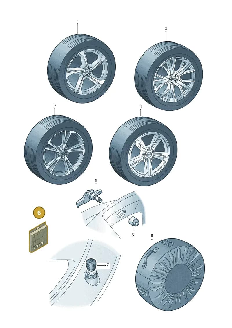 8P0071455 — Audi A6 (2018-2025) diagram 430073020, position 6