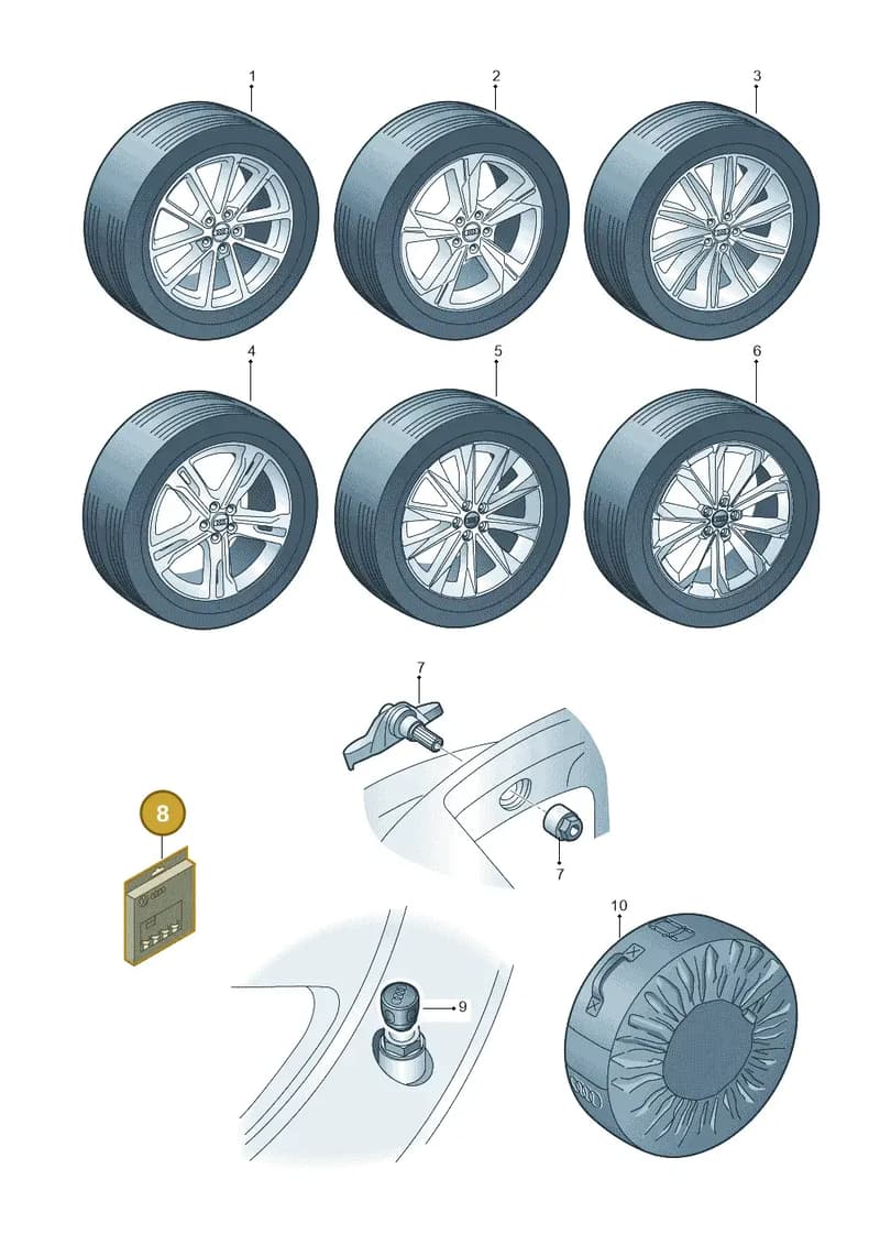 8P0071455 — Audi A6 (2018-2025) diagram 430073030, position 8