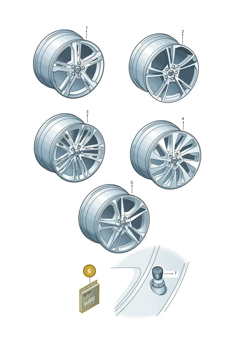 8P0071455 — Audi A7 Sportback (2018-2025) diagram 435073100, position 6