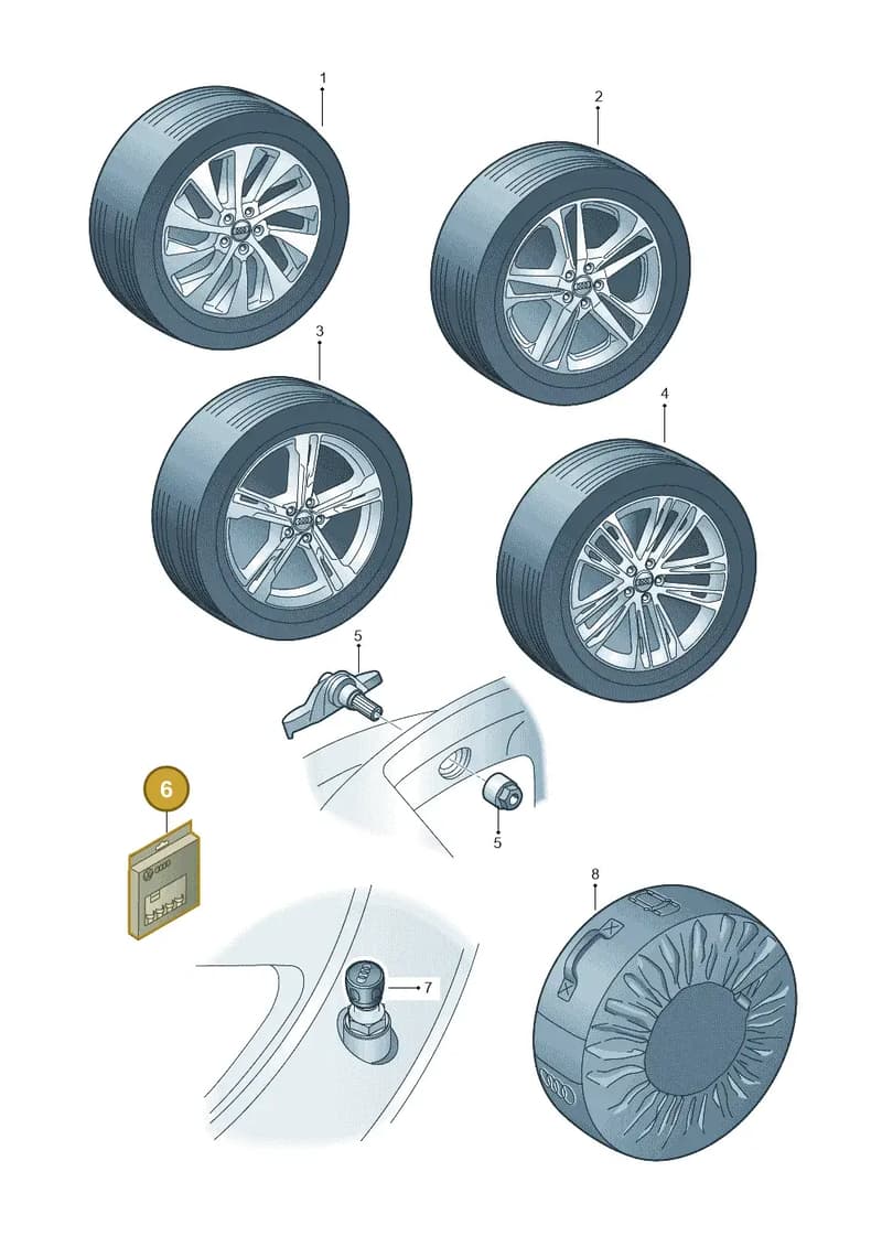 8P0071455 — Audi A7 Sportback (2018-2025) diagram 435073300, position 6