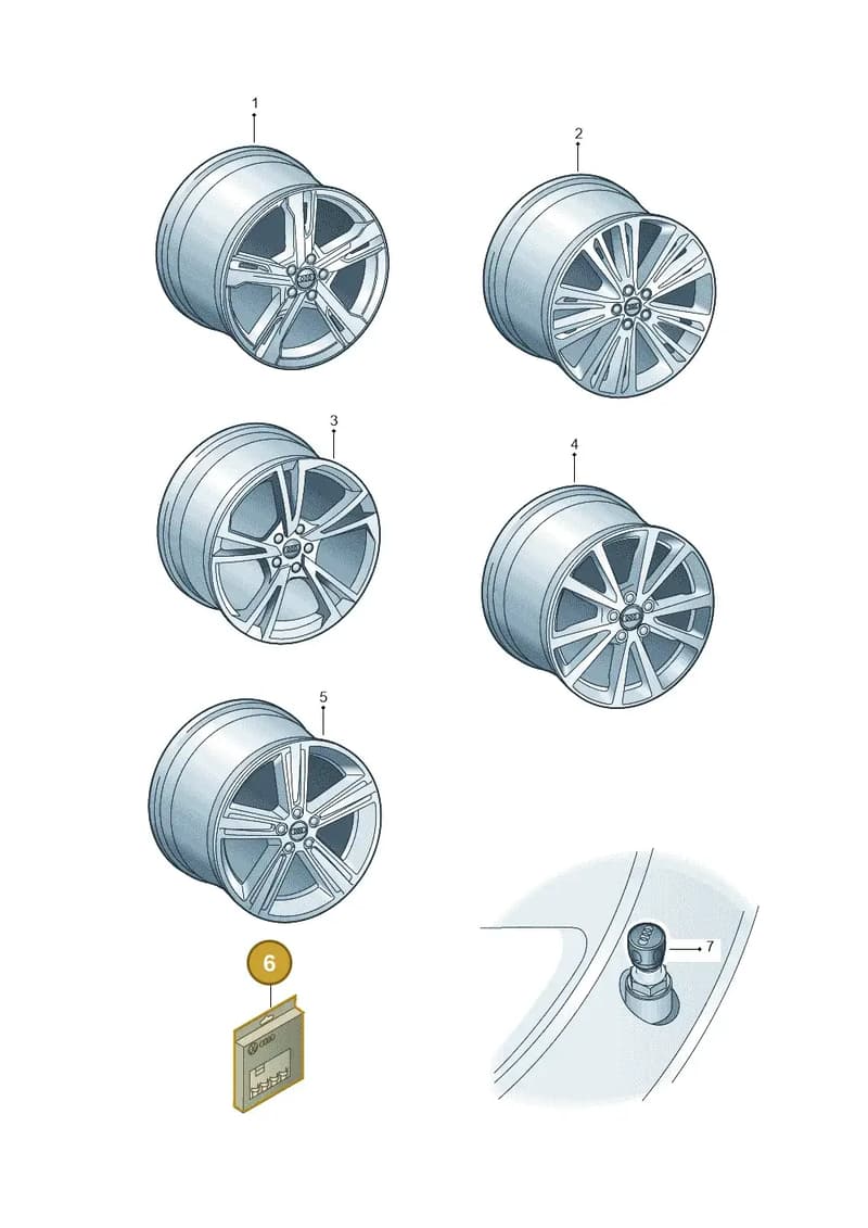 8P0071455 — Audi A8 (2017-2025) diagram 838073100, position 6