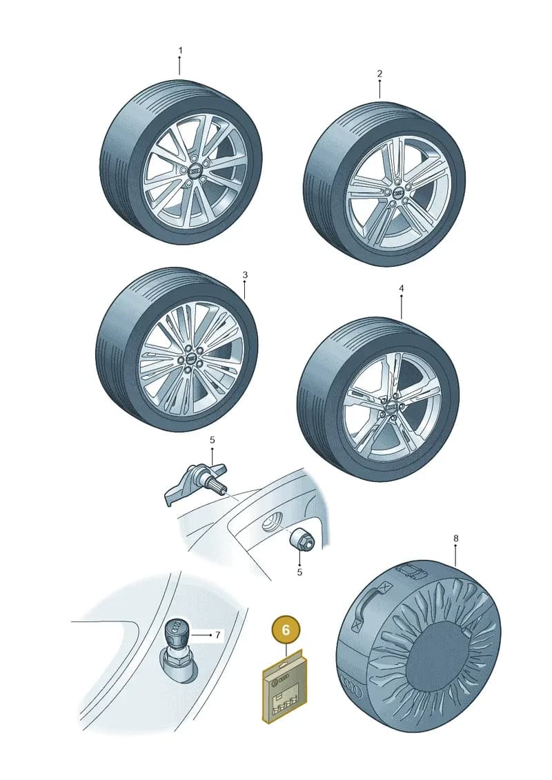 8P0071455 — Audi A8 (2017-2025) diagram 838073300, position 6