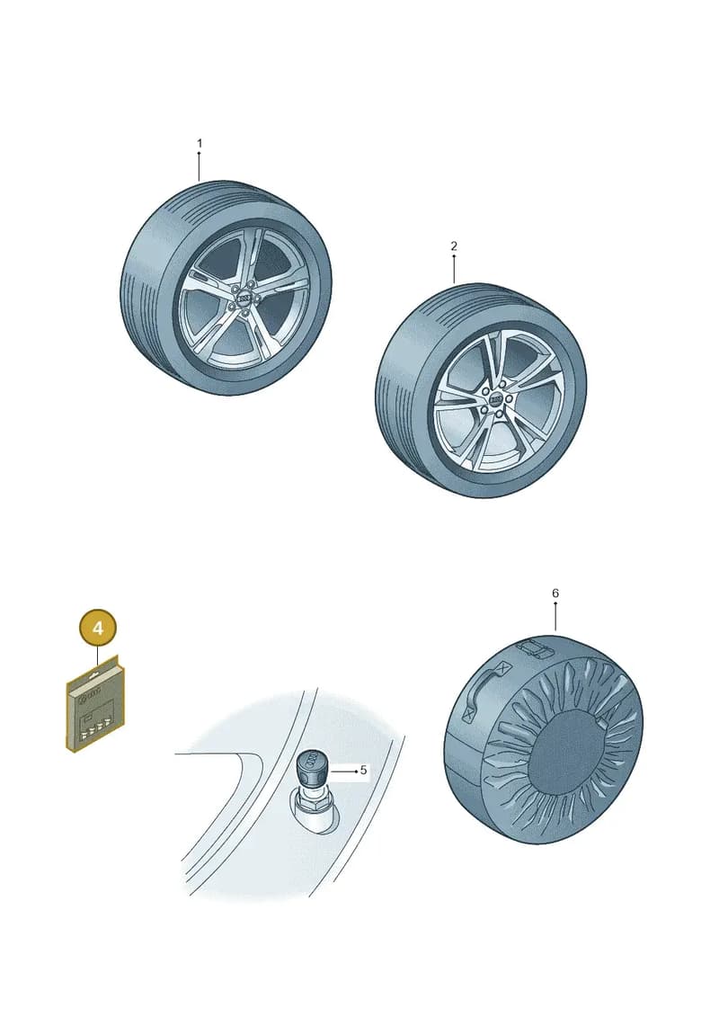 8P0071455 — Audi A5 Sportback (2016-2025) diagram 848073200, position 4