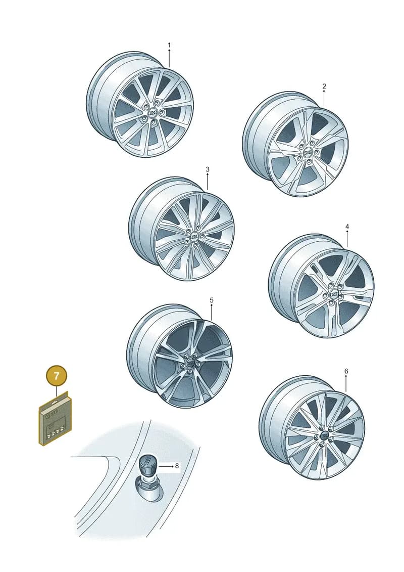 8P0071455 — Audi A6 (2018-2025) diagram 430073010, position 7