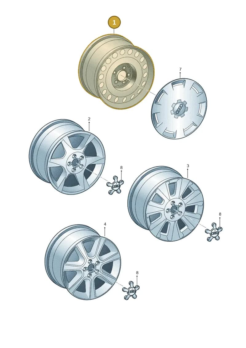 8P060102703C — Audi A3 Sportback (2008-2013) diagram 646601600, position 1