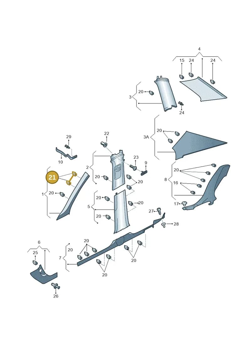 8P0867276 — Skoda Octavia (2019-2022) diagram 585867065, position 21