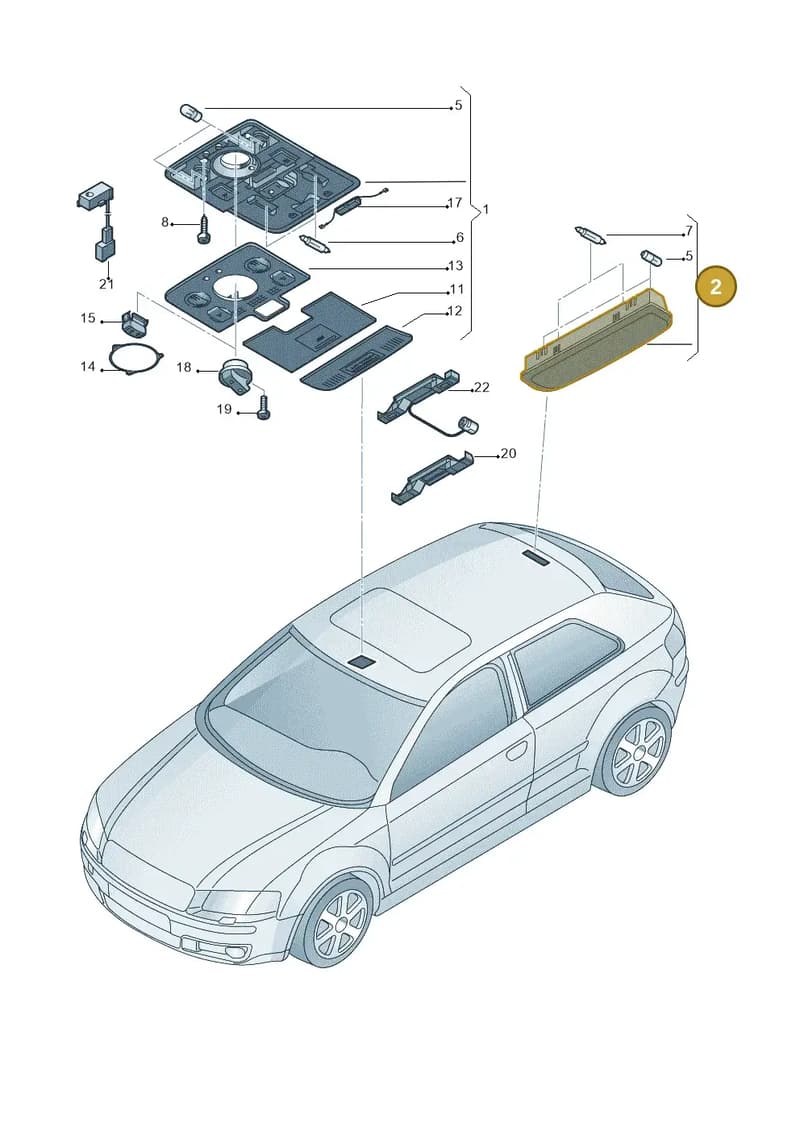 8P0947111CY20 — SEAT Exeo ST Reference (2008-2011) diagram 412947000, position 2