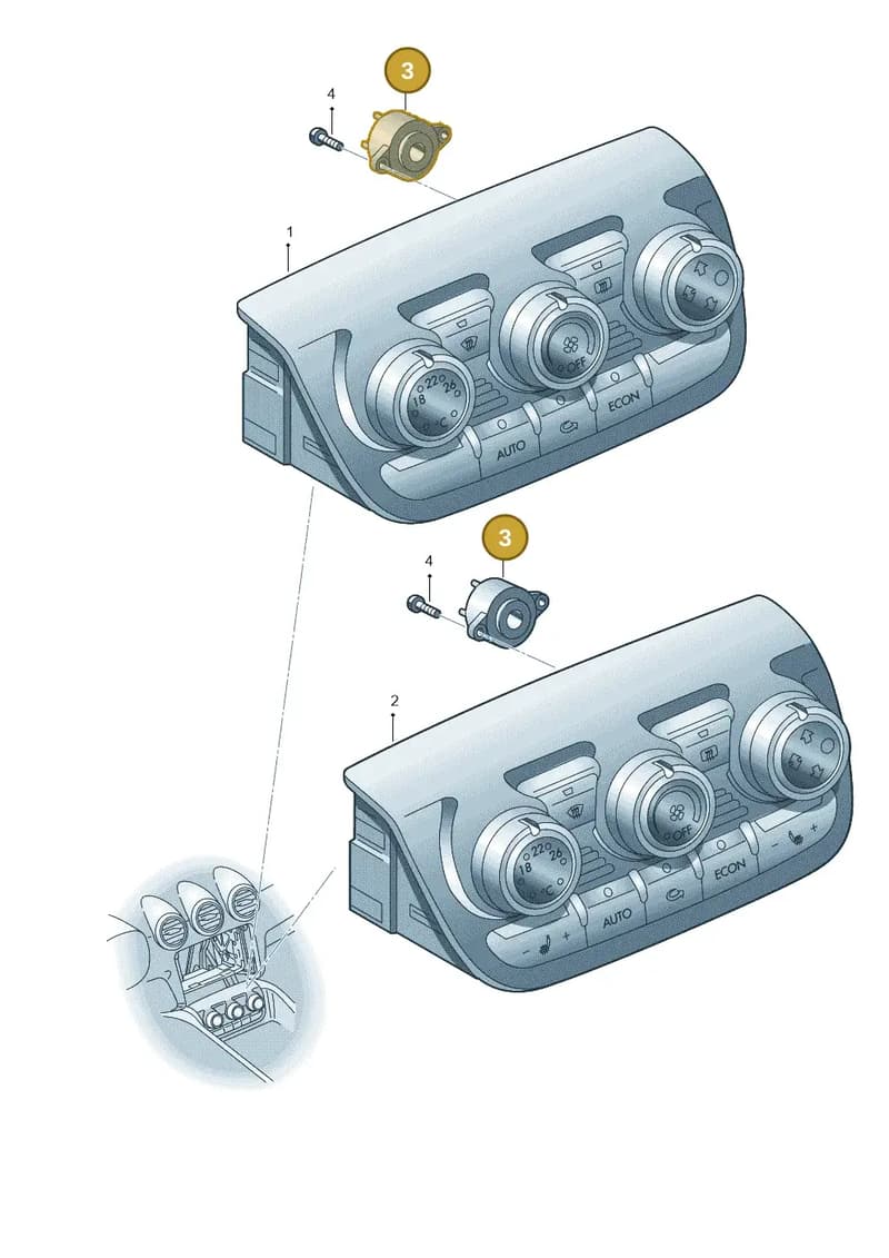 8P0959101 — Audi TTS Coupe 2.0 (2010-2014) diagram 609819400, position 3