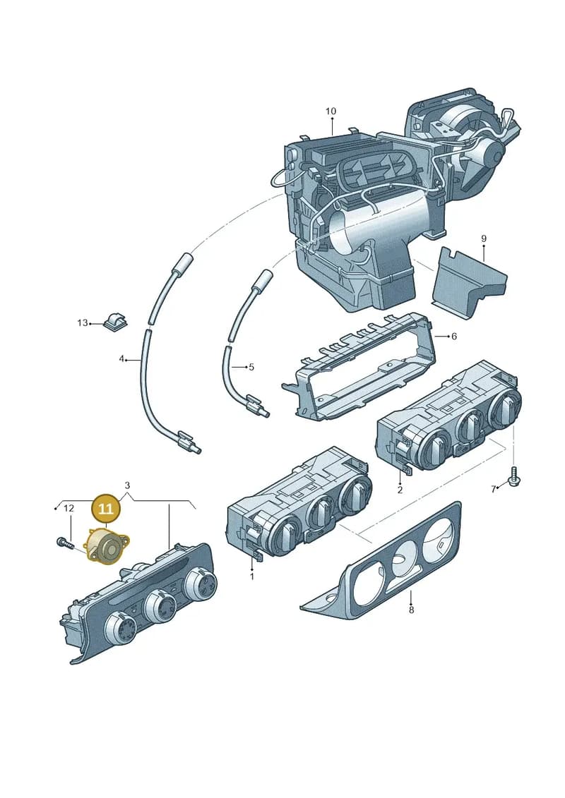 8P0959101 — Audi A1 Sportback (2014-2018) diagram 708819400, position 11
