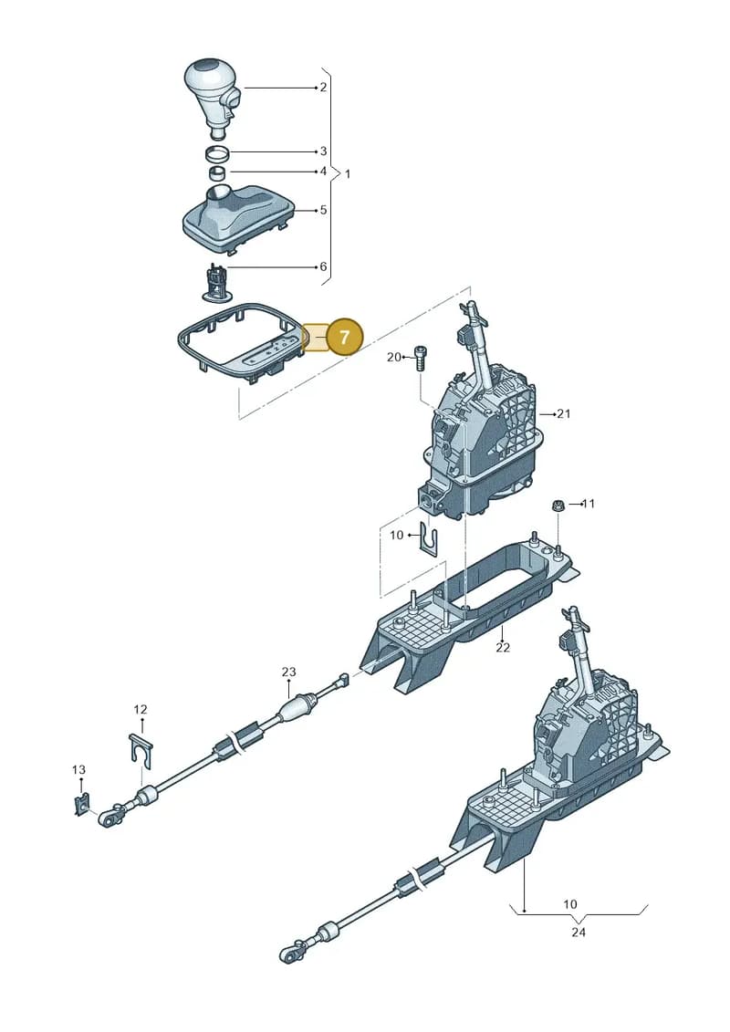 8P1713463A — Audi RS3 Sportback (2011-2012) diagram 609713150, position 7
