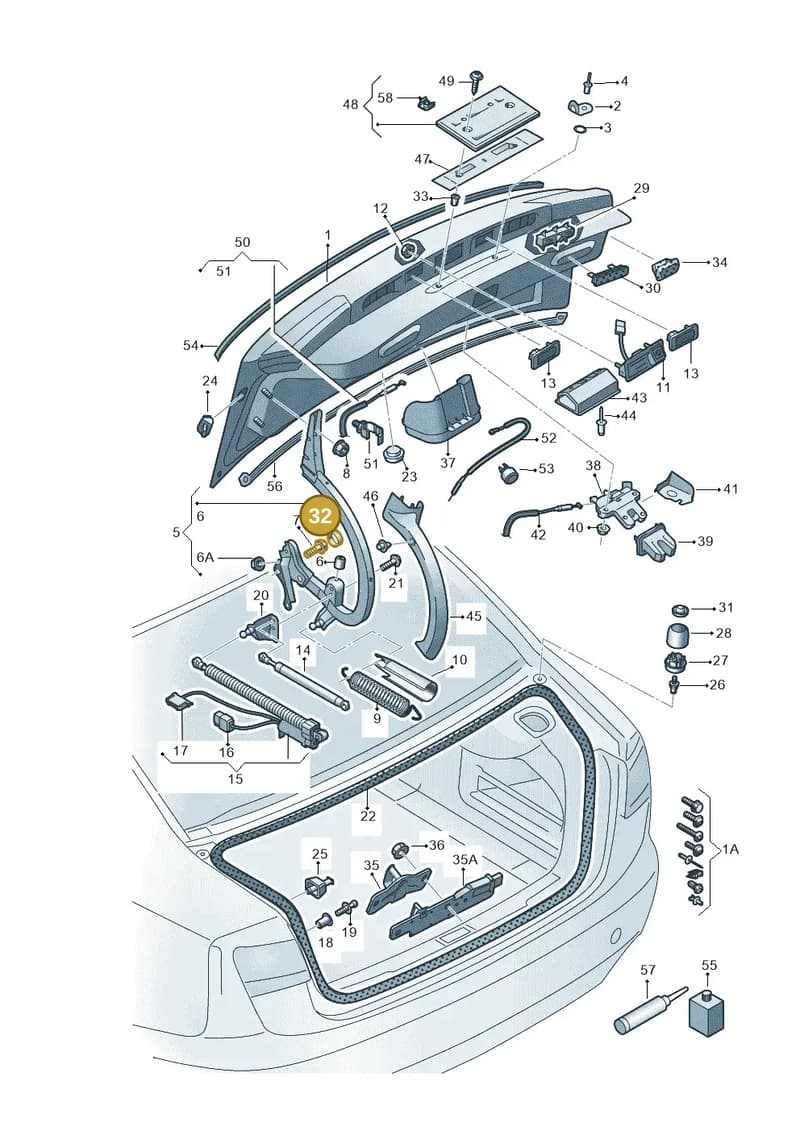 8P382726101C — Audi A6 2.0 tdi (2010-2015) diagram 717827000, position 32