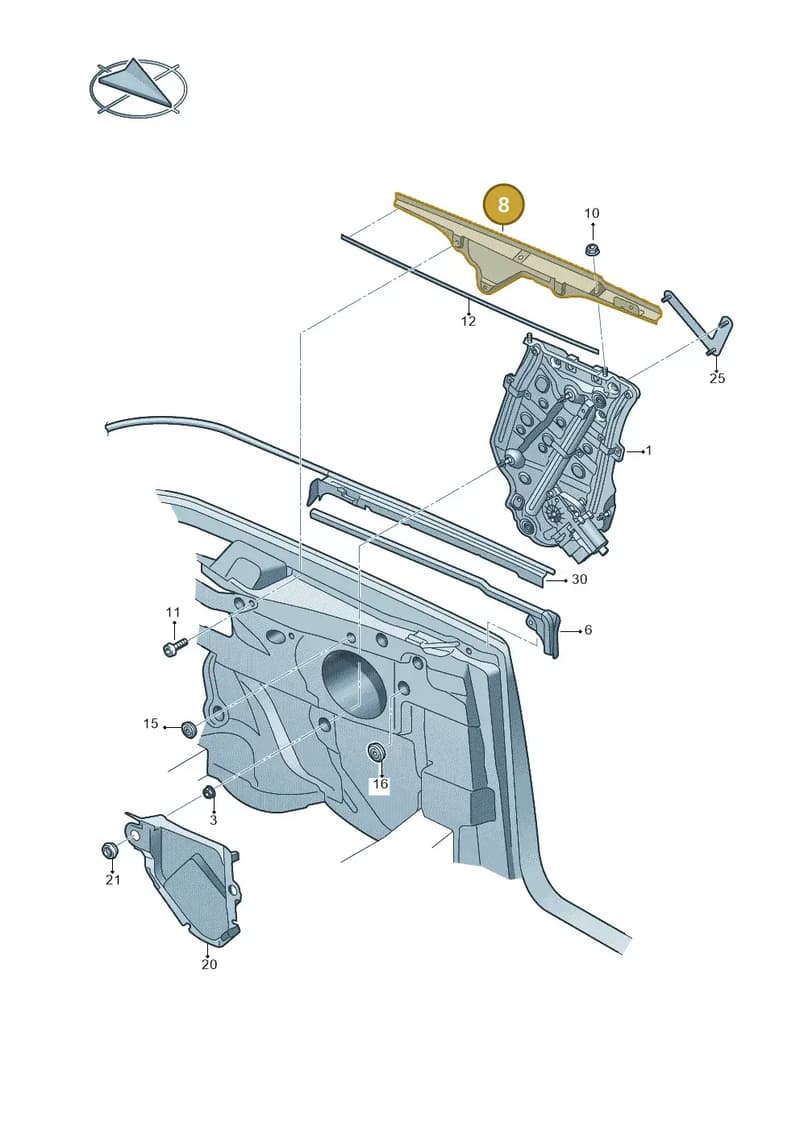 8P7810947 — Volkswagen Golf Cabriolet (2011-2016) diagram 718839600, position 8