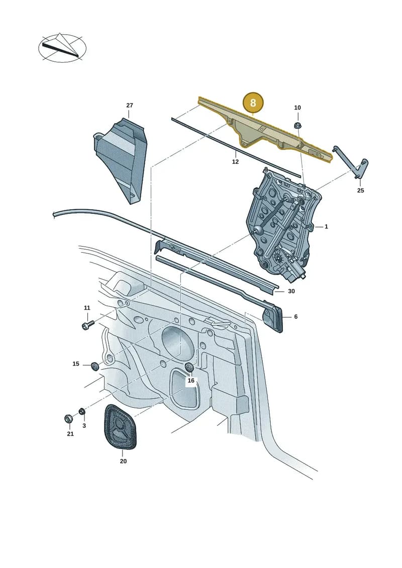 8P7810948 — Volkswagen T-Roc Cabriolet (2019-2025) diagram 2gk839500, position 8