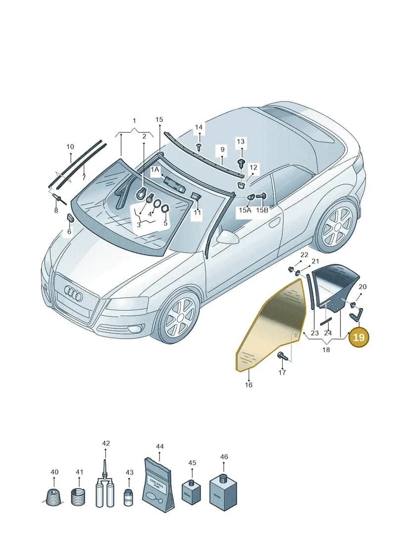 8P7845458 — Audi A3 Cab. 2.0 TDI (2007-2013) diagram 642845000, position 19