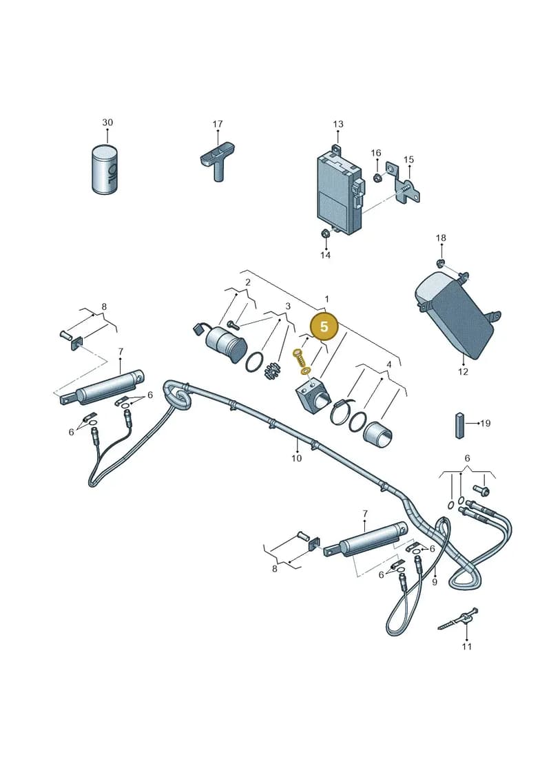 8P7898702 — Volkswagen Golf Cabriolet (2011-2016) diagram 642871200, position 5