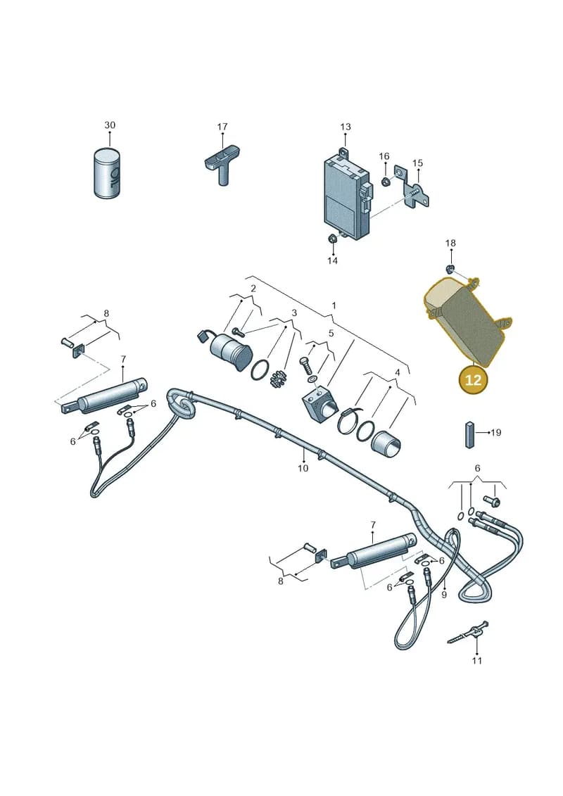 8P7898993 — Volkswagen Golf Cabriolet (2011-2016) diagram 642871200, position 12