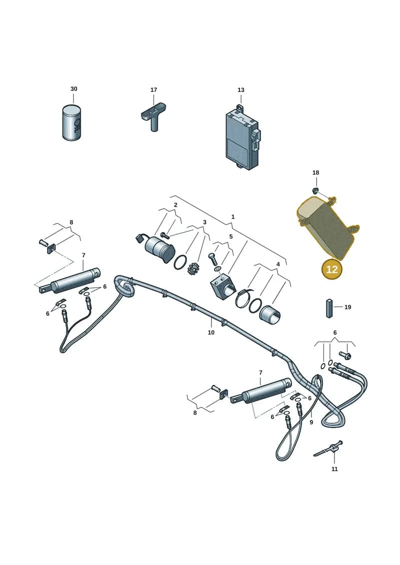 8P7898993 — Volkswagen T-Roc Cabriolet (2019-2025) diagram 2gk871020, position 12