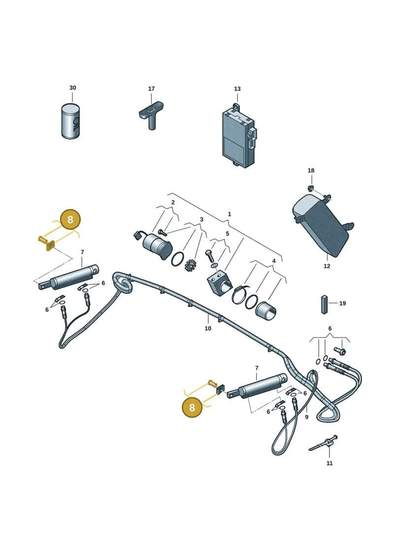 8P7898994A — Volkswagen T-Roc Cabriolet (2019-2025) diagram 2gk871020, position 8