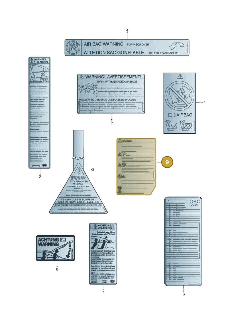 8R0010539F — Audi Q5 qu. 2.0 TDI (2012-2017) diagram 620010100, position 9