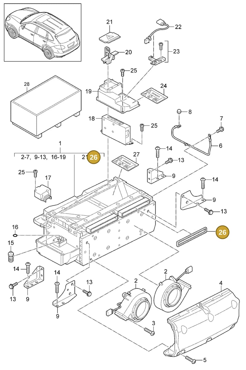 8R0010539F — Porsche Cayenne (2010-2018) diagram p37901040, position 26