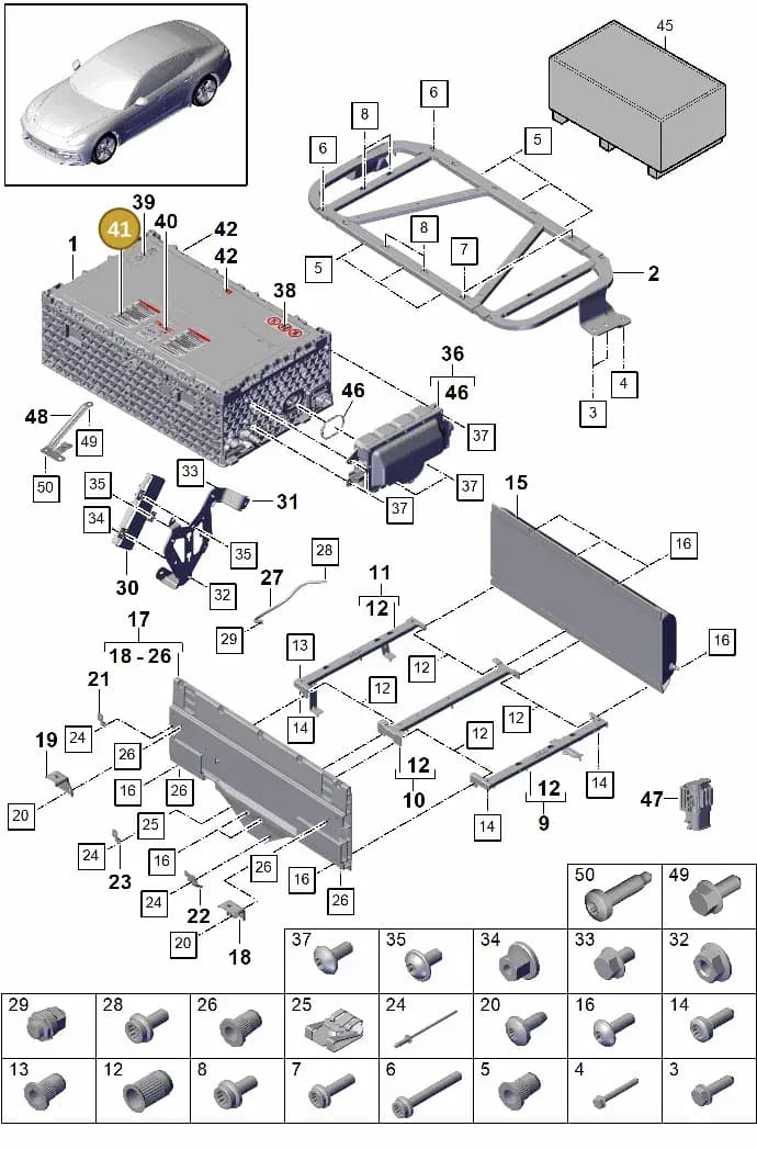 8R0010539F — Porsche Panamera (2016-2020) diagram p49901040, position 41