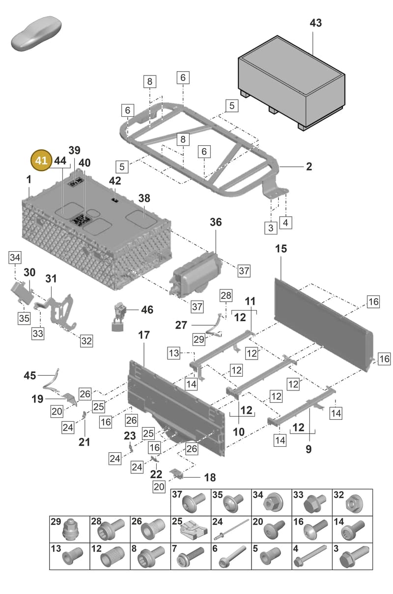 8R0010539F — Porsche Panamera (2020-2023) diagram p58901040, position 41