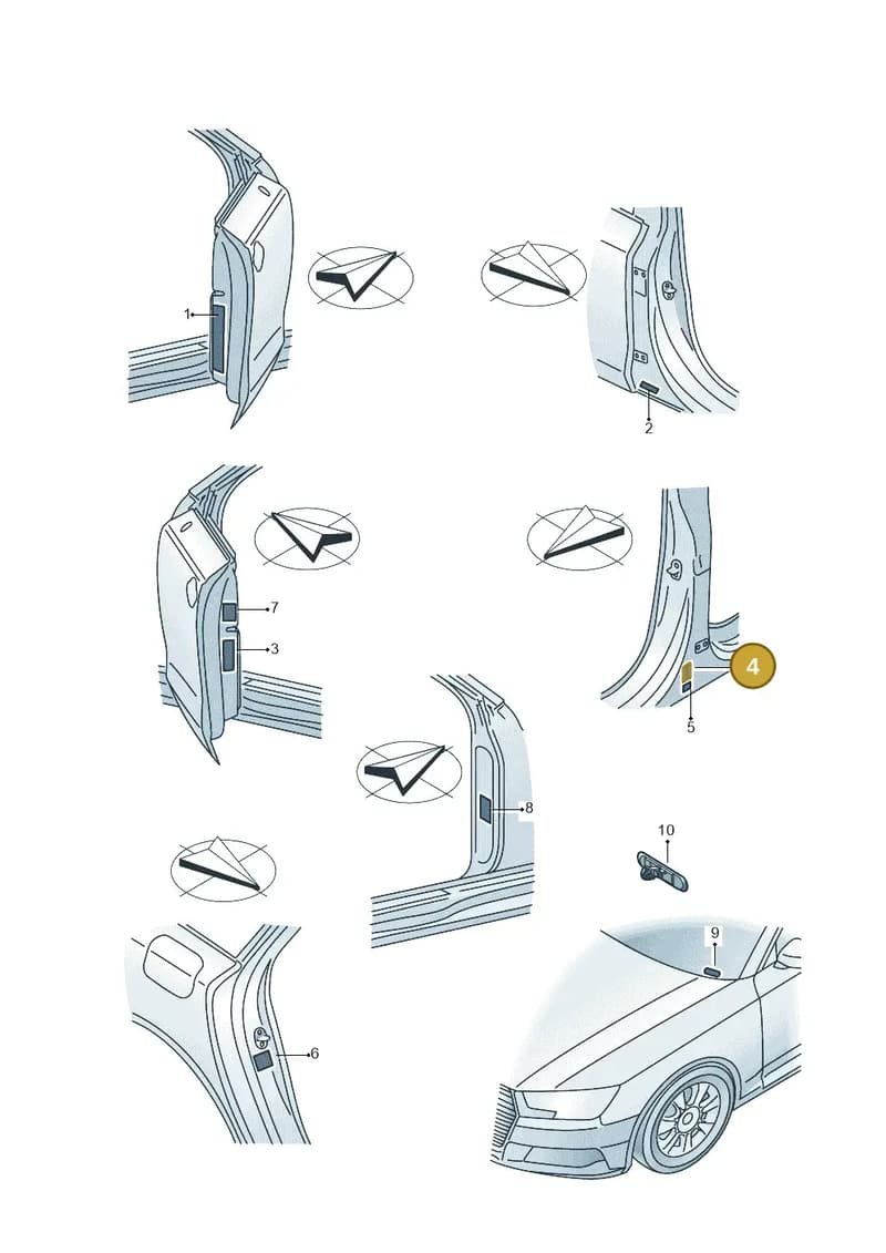 8R0010559B — Audi A4 (2015-2025) diagram 849010200, position 4