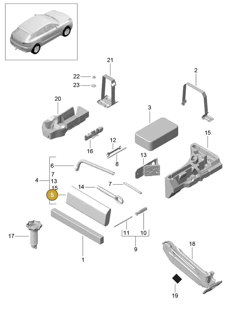 8R0012115A — Porsche Macan (2013-2018) diagram p44001000, position 5