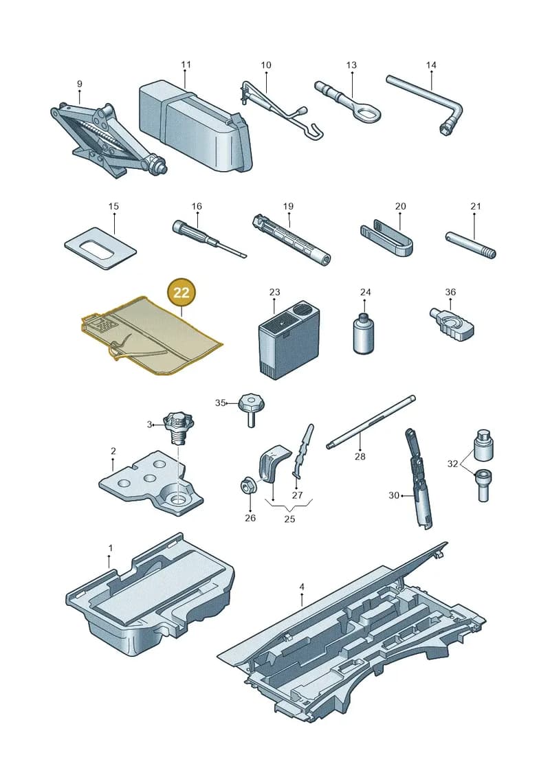 8R0012115C — Audi A4 (2015-2025) diagram 849011150, position 22