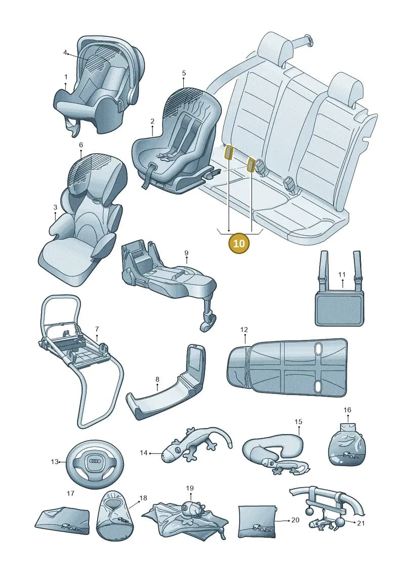 8R0019233A — Audi Q3 1.4 (2016-) diagram 764019100, position 10