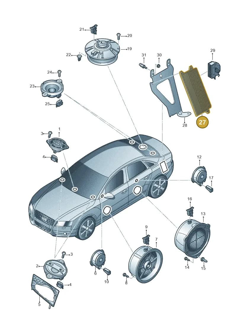 8R0035223F — Audi A5/S5 Coupe       08> (2007-) diagram 636035350, position 27