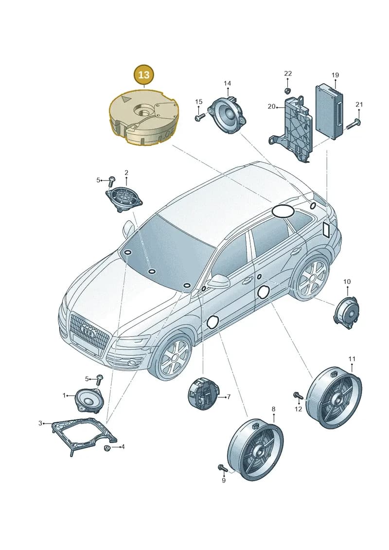 8R0035382A — Audi Q5 qu. 2.0 TDI (2012-2017) diagram 647035350, position 13