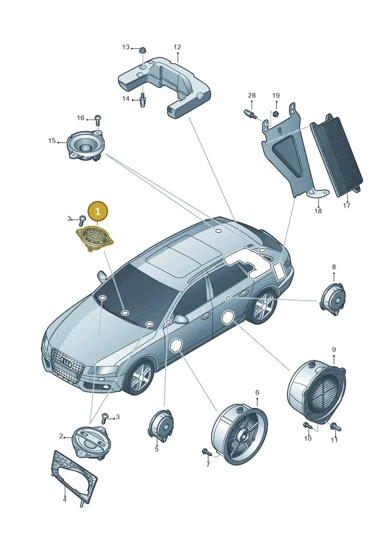 8R0035397 — Audi RS4 Av. qu. 4.2 (2012-2015) diagram 673035350, position 1