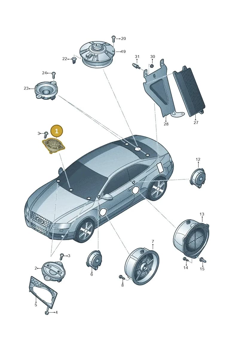 8R0035397 — Audi A5 Sportback (2011-2017) diagram 724035360, position 1