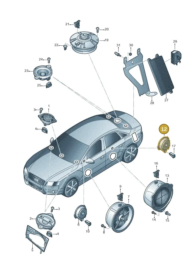 8R0035399A — Audi A5/S5 Coupe       08> (2007-) diagram 636035350, position 12