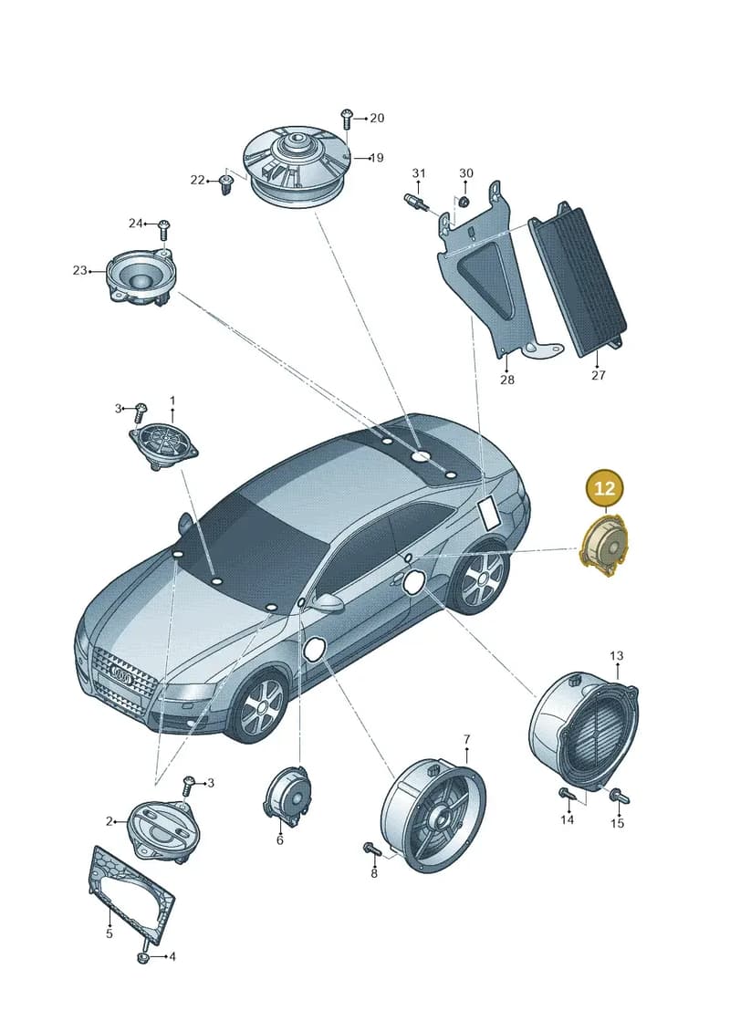 8R0035399A — Audi A5 Sportback (2011-2017) diagram 724035360, position 12