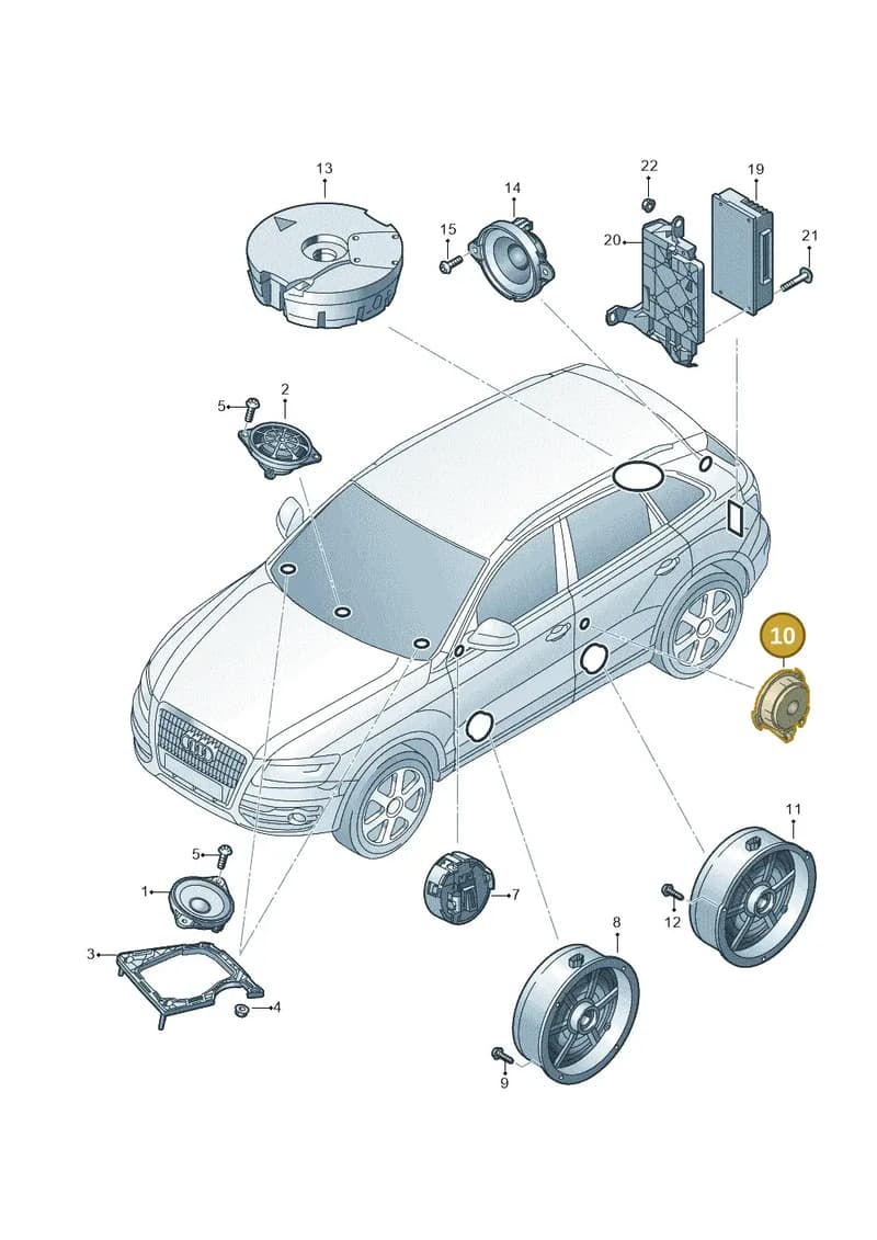 8R0035399C — Audi Q5 qu. 2.0 TDI (2012-2017) diagram 647035350, position 10