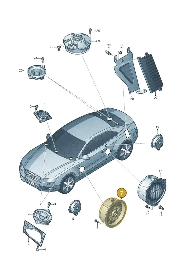 8R0035415A — Audi A5 Sportback (2011-2017) diagram 724035360, position 7
