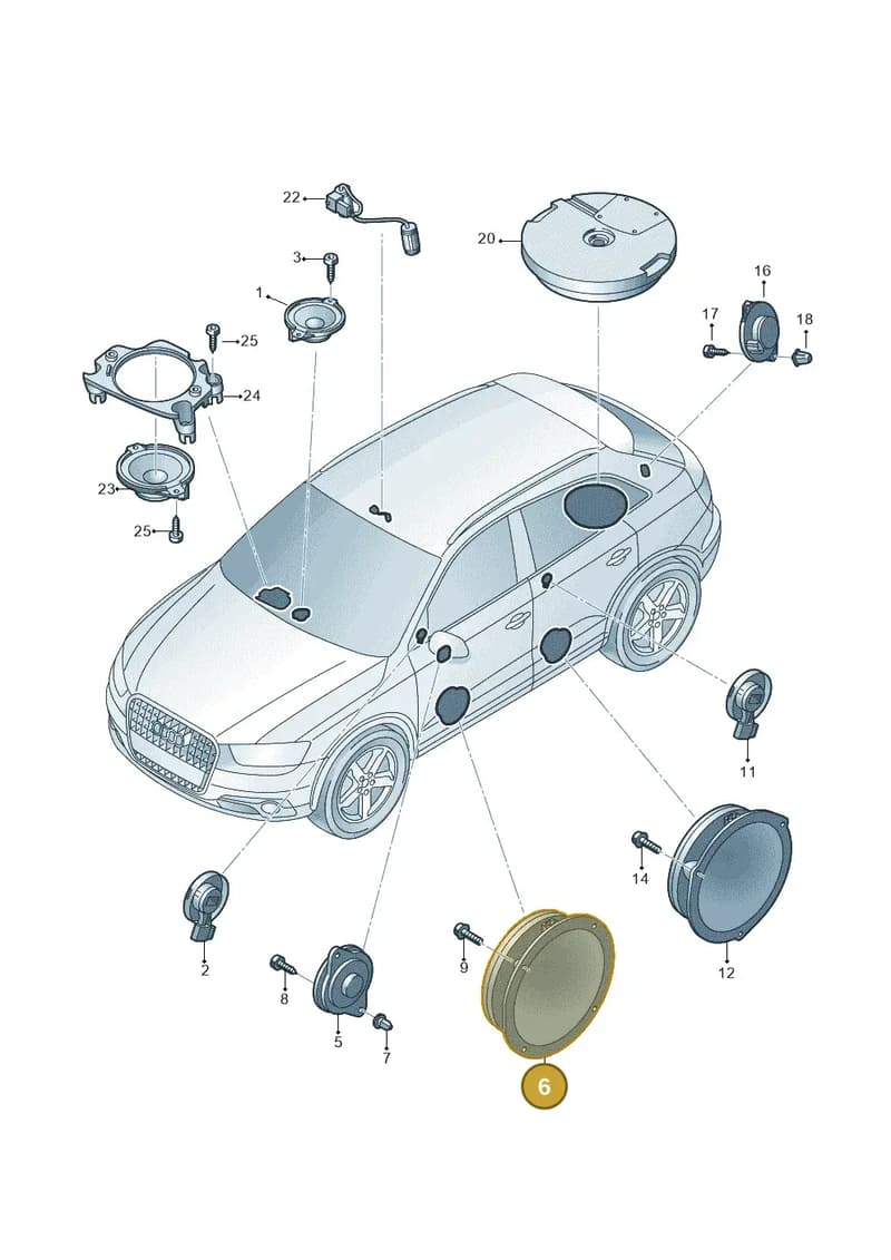 8R0035415A — Audi Q3 (2014-2019) diagram 855035350, position 6