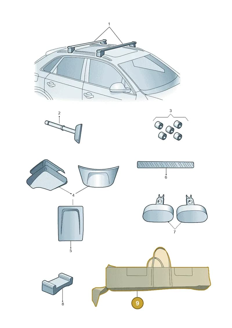 8R0071156F — Audi RS Q3 Sportback (2019-2024) diagram 647071300, position 9