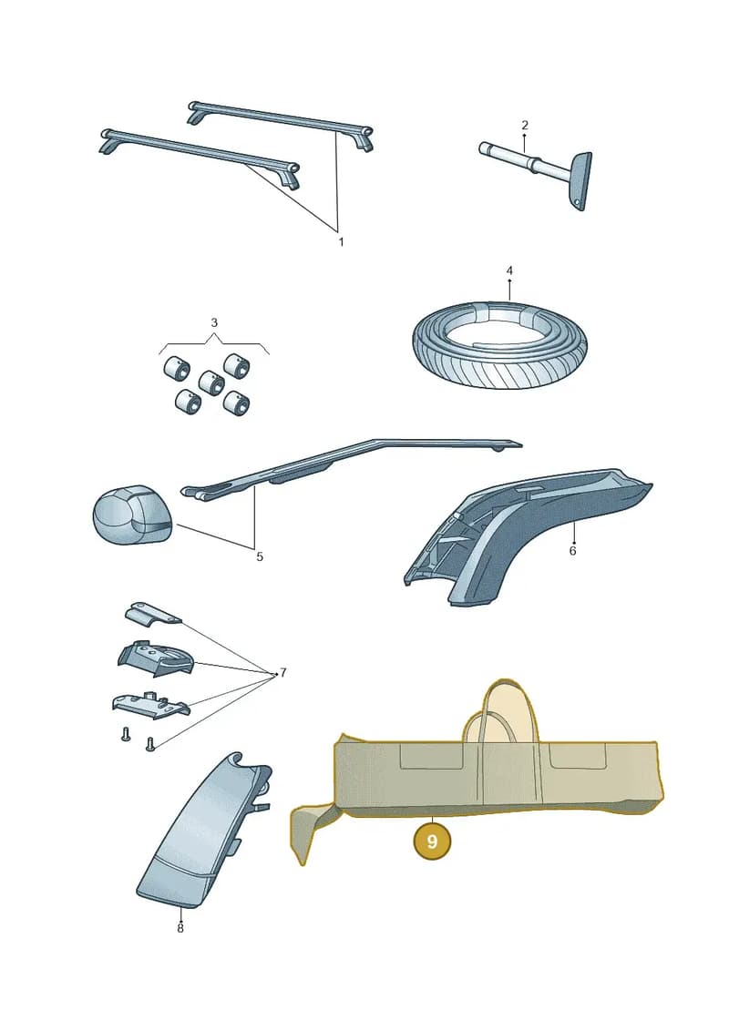 8R0071156F — Audi Q8 e-tron (2018-2025) diagram 853071310, position 9