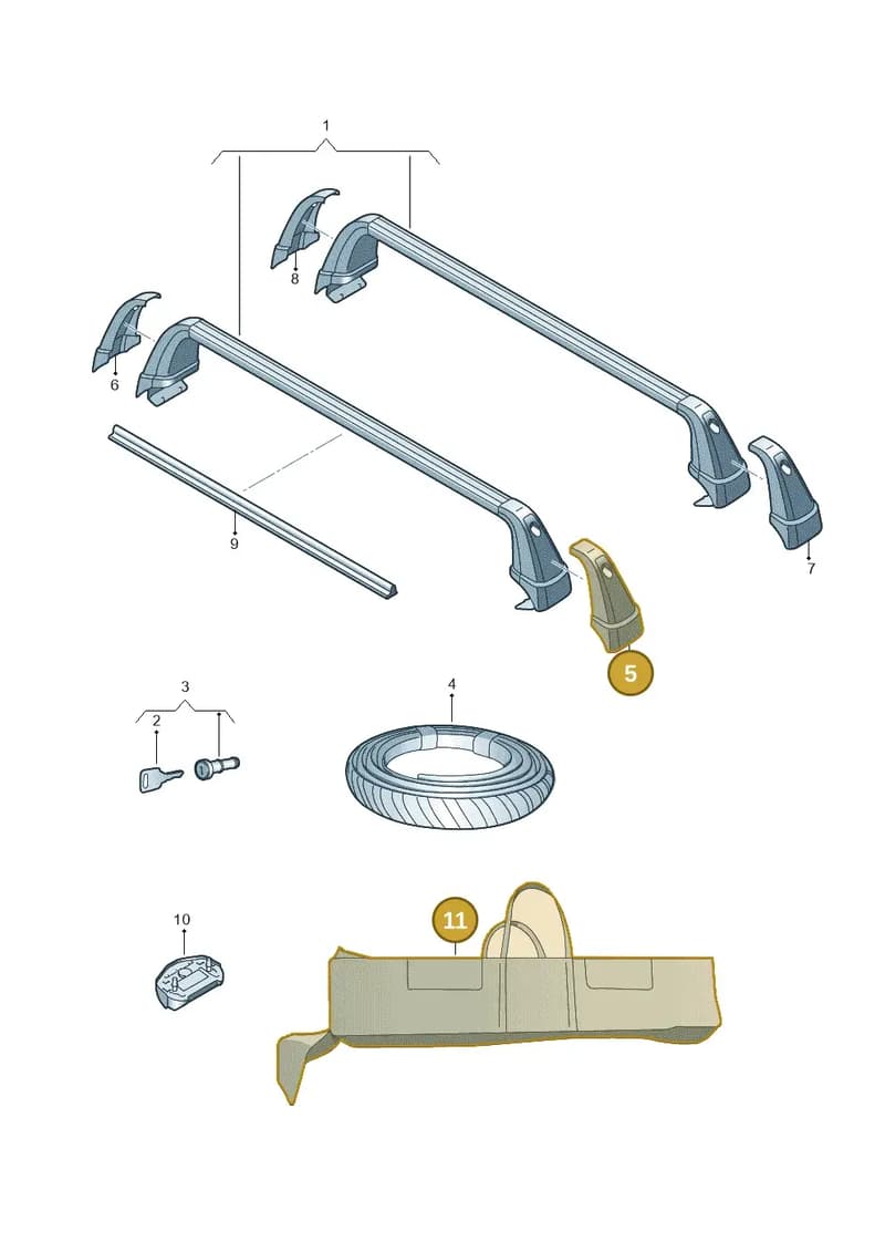 8R0071156F — Audi Q4 Sportback (2021-2025) diagram 89a071030, position 5+11