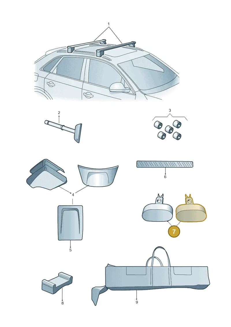 8R0071209 — Audi RS Q3 Sportback (2019-2024) diagram 647071300, position 7