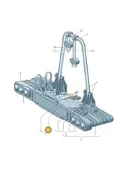 8R0071891N Audi Replacement Key for Bicyclecarrier Lock
