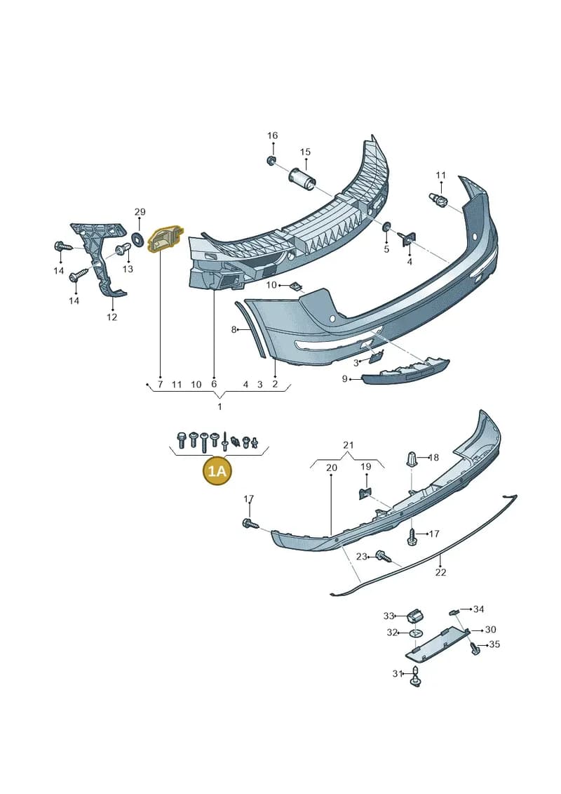 8R0098627 — Audi Q5 qu. 2.0 TDI (2012-2017) diagram 751807900, position 1A