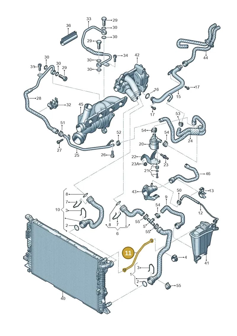 8R0121081AQ — Audi Q5 qu. 2.0 TDI (2012-2017) diagram 724121300, position 11