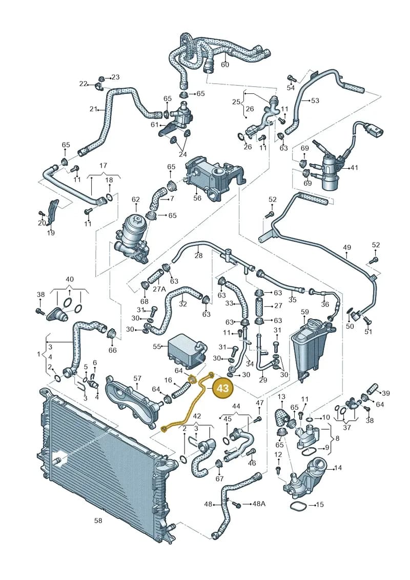 8R0121081AQ — Audi Q5 qu. 2.0 TDI (2012-2017) diagram 751121390, position 43