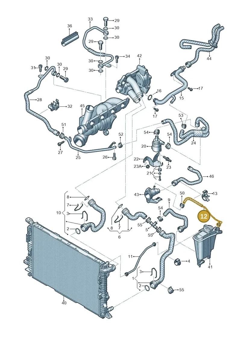 8R0121081BP — Audi Q5 qu. 2.0 TDI (2012-2017) diagram 724121300, position 12